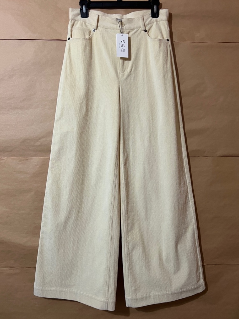 Sea New York | NWT Carine Corduroy Jeans Wide Leg High Waisted Pant Cream Size 6